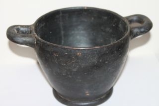 Large Ancient Greek Pottery Hellenistic Skyphos 4th Century Bc Wine Cup photo