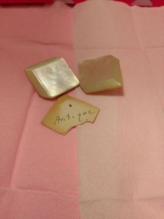 Mother Of Pearl Antique Cube Shape Geometric Buttons Unique photo