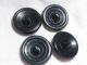 Antique Set Of Early Plastic Faux Black Glass Facetted Buttons Buttons photo 3