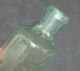 Early Aqua Glass Concave Corner Open Pontil Medicine Bottle - 1840s - 1850s Bottles photo 1