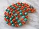 Antique Chinese Italian Coral Malachite Necklace Cloisonne Goldfish Silver Clasp Necklaces & Pendants photo 5