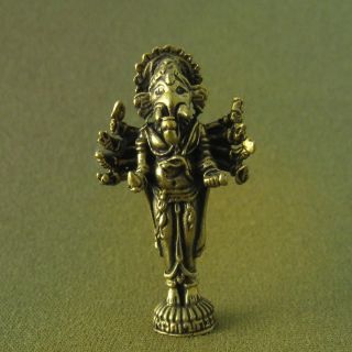 Elephant God Ganesha Ganesh Successful Unique Hindu Thai Amulet photo