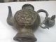 Chinese Bronze Wine Pot Carving Golden Fish Qing Dynasty Vessel Old Teapots photo 1