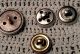 4 Pc Leftover Button.  Sporrong Quartermaster White Crest Design Gold Buttons photo 1