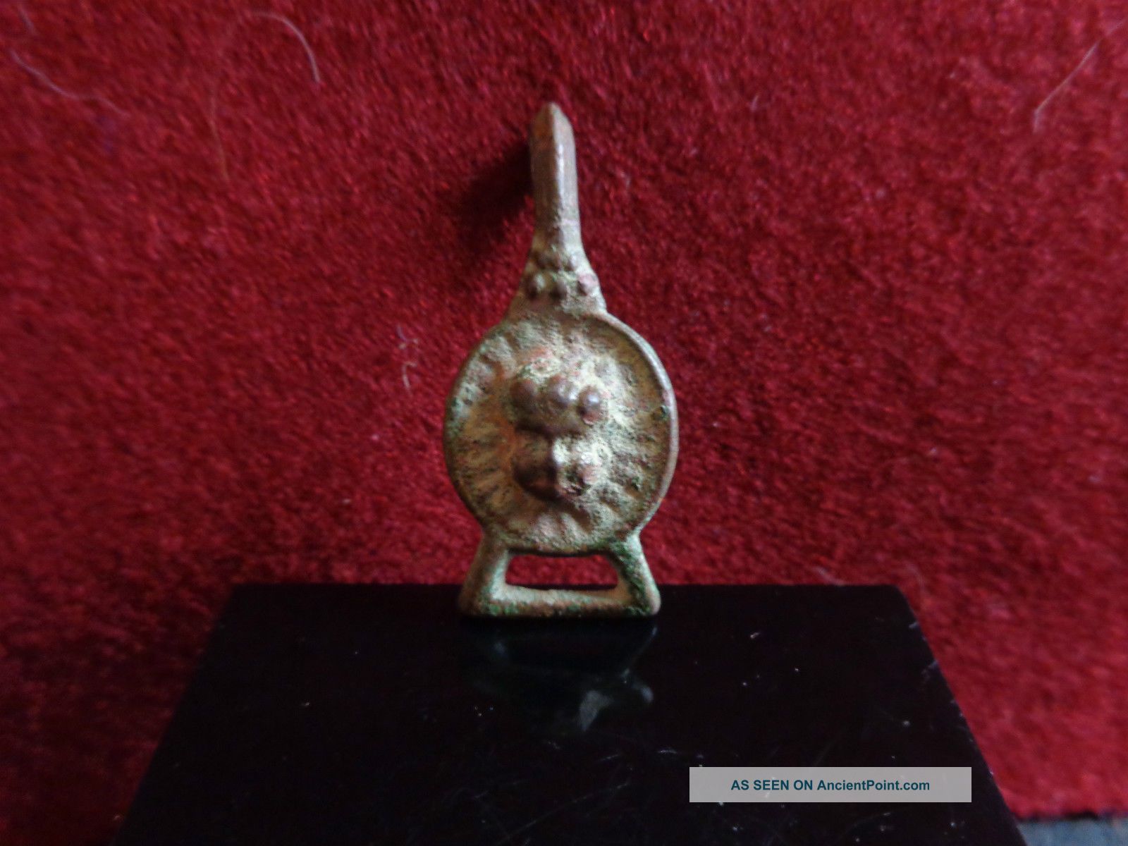 Extremely Rare Medieval Religious Bronze Clothes Fastener British photo