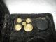 Vintage Solid Brass Jewellery Scales And Weights In Case Other photo 6