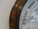 Very Large Antique Adie & Wedderburn Wooden Circular Barometer And Thermometer Other photo 1