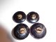Set Of 4 Antique Iridescent Carnival Glass Scarab Buttons Beetles Insects Bugs Buttons photo 1