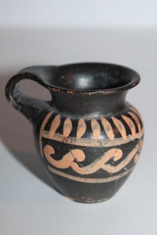 Quality Ancient Greek Hellenistic Pottery Olpe Wine Cup 3rd Century Bc photo
