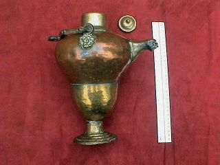 Large Decorated Antique Gothic Lavabo Jug With Mask Spout,  19th Century Ad. photo