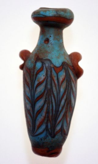Ancient Roman Glass - Miniature Eastern Mediterranean,  Hellenistic,  Blue Core - Formed photo