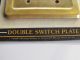 Nip Antique Brass Double Light Switch Plate Cover 1986 Switch Plates & Outlet Covers photo 2