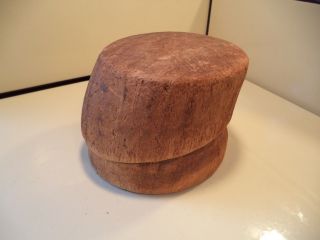 Vintage Wood Hat Block Lightweight Milliners Form Millinery Mold photo