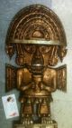Antique Pre Columbian Reproduction Wood Carved Tumi,  Artifact,  Relic Art,  Clay The Americas photo 2