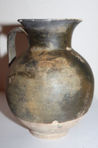 Large Fine Ancient Greek Hellenistic Pottery Olpe 3rd Century Bc photo