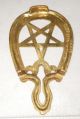 Virginia Metalcrafters 9 - 35 Brass Horseshoe Good Luck Pentagram Trivet Metalware photo 1