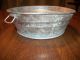 Mini Galvonized Wash Tub Basin With Handles Metalware photo 2