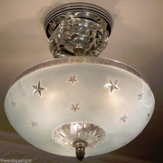 ((stars))  40 ' S Vintage Ceiling Lamp Light Petite Chandelier Re - Wired photo