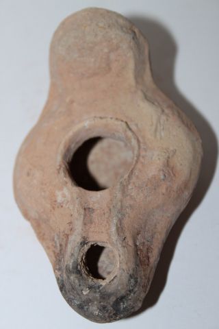 Ancient Roman Holyland Pottery Bird Oil Lamp 4/5th Cent Ad Terracotta photo