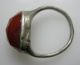Unique Medieval Silver Ring With Red Stone 25 - 30mm/5.  20g M - 174 Roman photo 2