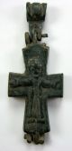 Hollow Byzantine Bronze Cross With The Figure Of Jesus 17.  5g/8x25x60mm M - 743 Roman photo 2
