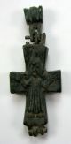 Hollow Byzantine Bronze Cross With The Figure Of Jesus 17.  5g/8x25x60mm M - 743 Roman photo 3