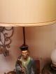 2 Vtg French Style Figurine Porcelain Figural Brass Table Lamps Light Fixtures Chandeliers, Fixtures, Sconces photo 10