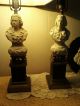 2 Vtg French Style Figurine Porcelain Figural Brass Table Lamps Light Fixtures Chandeliers, Fixtures, Sconces photo 4