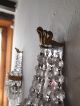 C 1920 French Big Vintage Tiered Crystal Prisms Sconces Empire Rare Chandeliers, Fixtures, Sconces photo 9