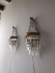 C 1920 French Big Vintage Tiered Crystal Prisms Sconces Empire Rare Chandeliers, Fixtures, Sconces photo 1