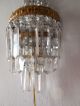 C 1920 French Big Vintage Tiered Crystal Prisms Sconces Empire Rare Chandeliers, Fixtures, Sconces photo 6