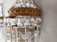 C 1920 French Big Vintage Tiered Crystal Prisms Sconces Empire Rare Chandeliers, Fixtures, Sconces photo 8