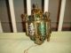 Vintage India Or Middle Eastern Hanging Lamp - Unique - Brass Metal - Multi Colors Middle East photo 1