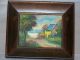 Seascape Roth Listed Artist Antique Oil On Panel Painting Mahogany Frame Other photo 2