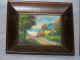 Seascape Roth Listed Artist Antique Oil On Panel Painting Mahogany Frame Other photo 7