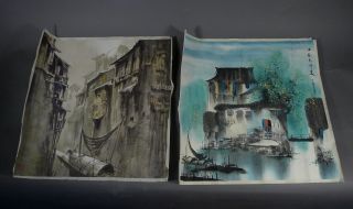 Two Chinese Watercolor Paintings 