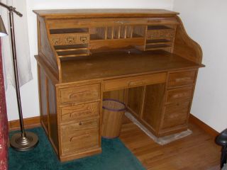 Solid Oak Roll Top Desk - Secretary,  Yardley,  Pa photo