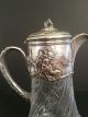 Rare Rococo Silver Plate Crystal Pitcher Dishes & Coasters photo 1