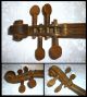Antique Primitive Folk Tramp Art Cigar Box Violin Handmade W/custom Case String photo 3
