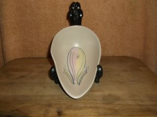 California Cleminsons Mid - Century Modern Abstract Floral Art Pottery Bowl Mint photo