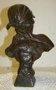 Fabulous Late Fille De Bo 19th - Century French Bronze Bust - Art Neouveau - Signed Metalware photo 9