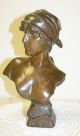 Fabulous Late Fille De Bo 19th - Century French Bronze Bust - Art Neouveau - Signed Metalware photo 1