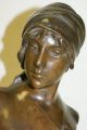 Fabulous Late Fille De Bo 19th - Century French Bronze Bust - Art Neouveau - Signed Metalware photo 2