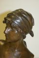 Fabulous Late Fille De Bo 19th - Century French Bronze Bust - Art Neouveau - Signed Metalware photo 5