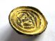 Rare 500 A.  D British Found Anglo Saxon Period Gold Gilt Bronze Button Brooch.  Vf British photo 1