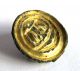 Rare 500 A.  D British Found Anglo Saxon Period Gold Gilt Bronze Button Brooch.  Vf British photo 2