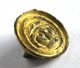 Rare 500 A.  D British Found Anglo Saxon Period Gold Gilt Bronze Button Brooch.  Vf British photo 3