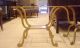 Vintage French Hollywood Regency Gilt Metal & Glass Side Tables Post-1950 photo 1