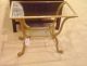 Vintage French Hollywood Regency Gilt Metal & Glass Side Tables Post-1950 photo 2