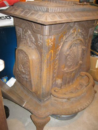 1865 Centennial Antique Cast Iron Coal Wood Burning Parlor Stove Made In Troy,  Ny photo